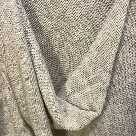 Anthropologie woman’s twisted poncho oatmeal colored sweater - Picture 8 of 15